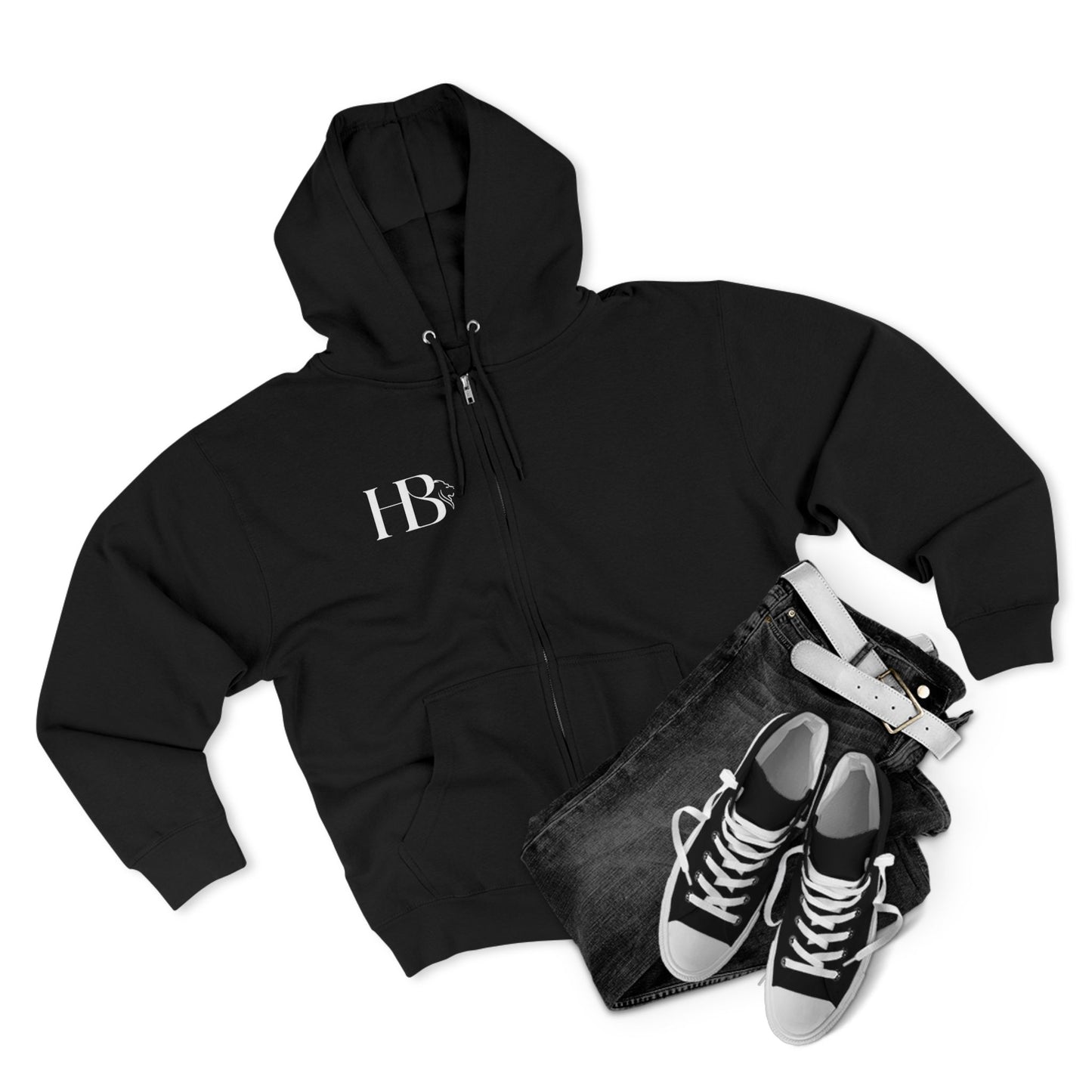 Hardbodyy Monogram Unisex Zip Hoodie